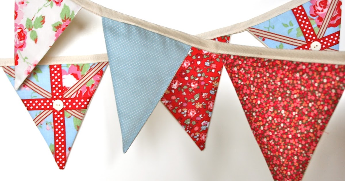 evajeanie and the sewing machiney Handmade Floral Union Jack Bunting
