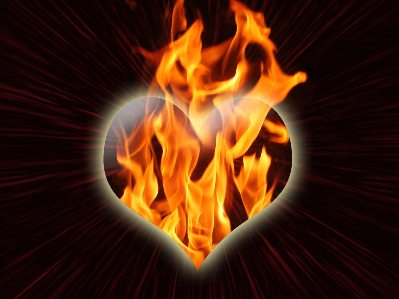 Heart Fire Wallpaper