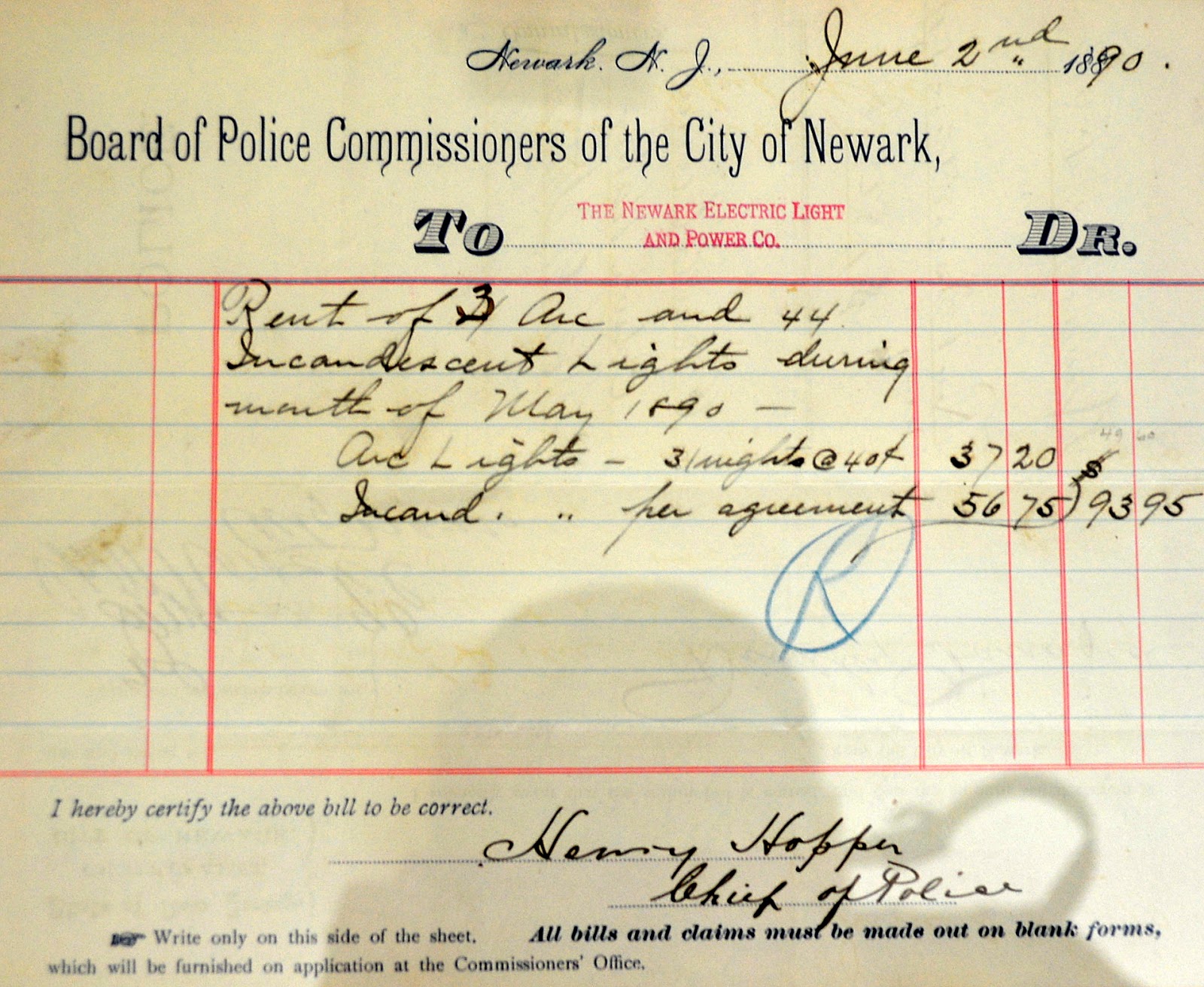 BADGE COLLECTOR PAST DUE ELECTRIC BILL