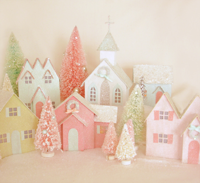 craftedbylindy: Pastel Christmas Village&hellip;.