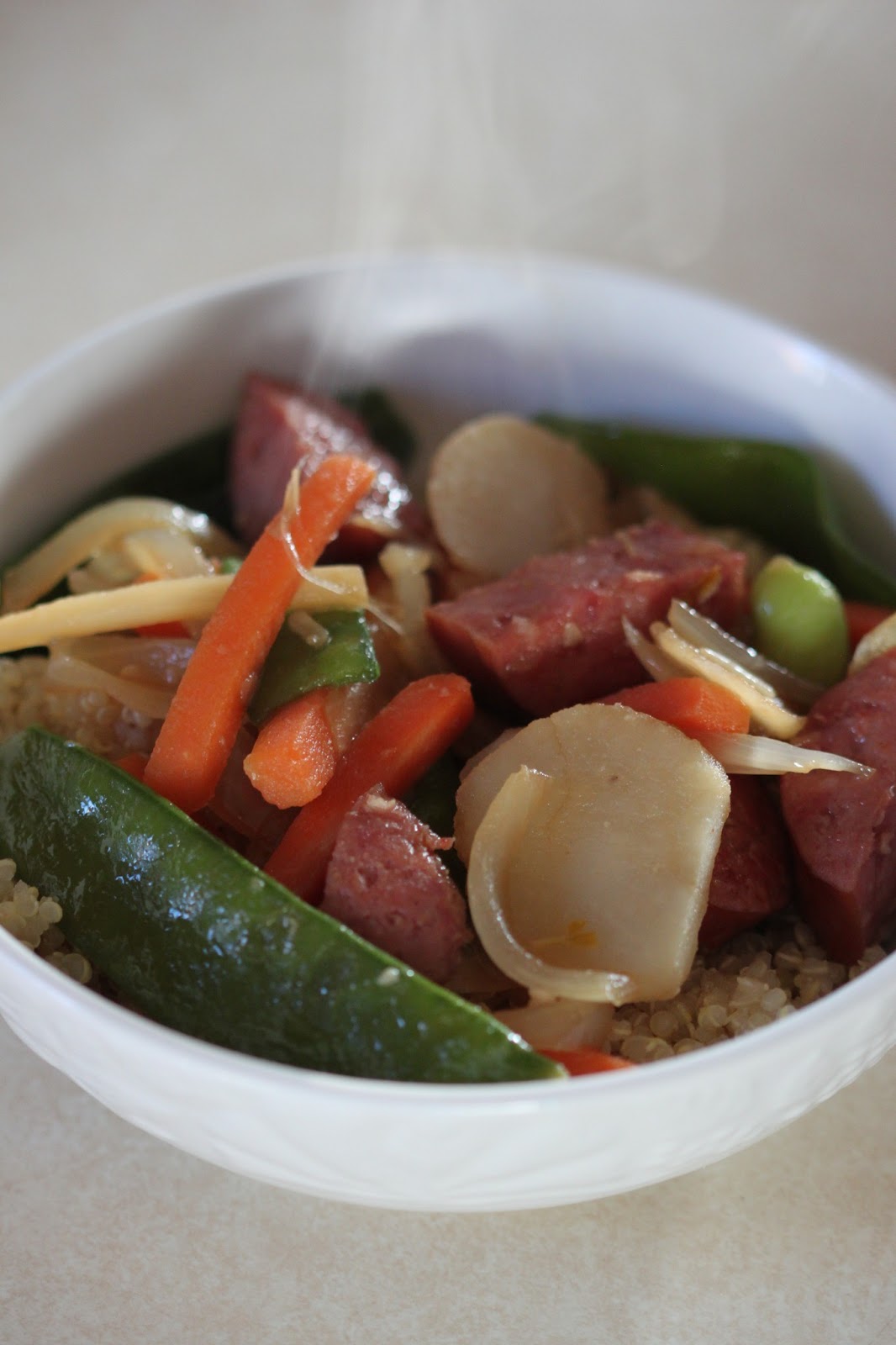 Tortillas and Honey Kielbasa StirFry