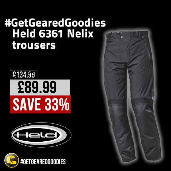 #GetGearedGoodies -  save on The Held 6361 Nelix Textile Trousers Mens  - www.GetGeared.co.uk