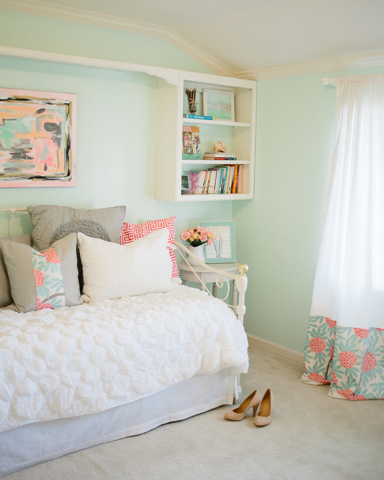 {Mint &amp; Peachy Pink} My Bedroom Tour Reveal Michaela