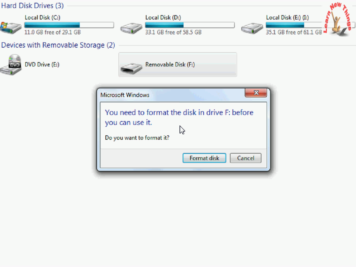 How to Repair USB Pen Drive Repair and recover data from USB pen drive or SD memory card...  “You need to format the disk in drive before you can use it”
