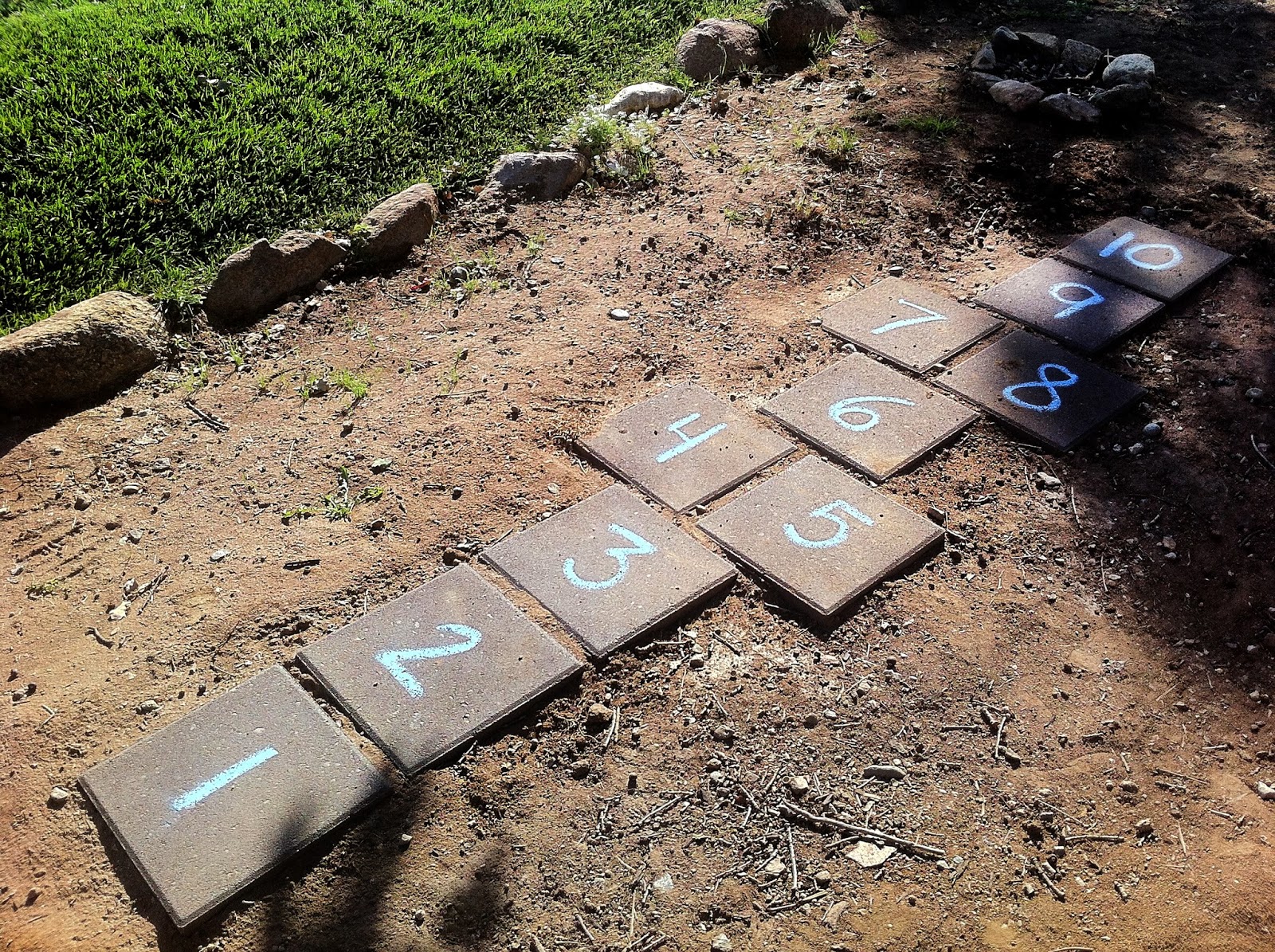 From the Carriage House Builtin Tic Tac Toe & Hopscotch