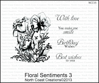 Stamps - North Coast Creations Floral Sentiments 3