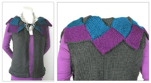 Textured Collared Vest Textured Collared Vest