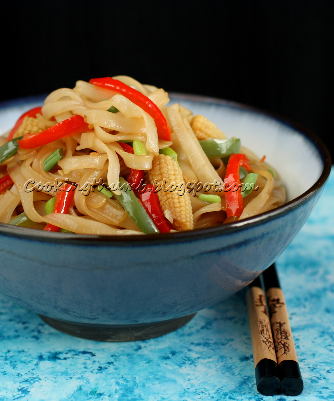 Cooking Thumb Vegetarian Spicy Thai Drunken Noodles (Pad Kee Mao)