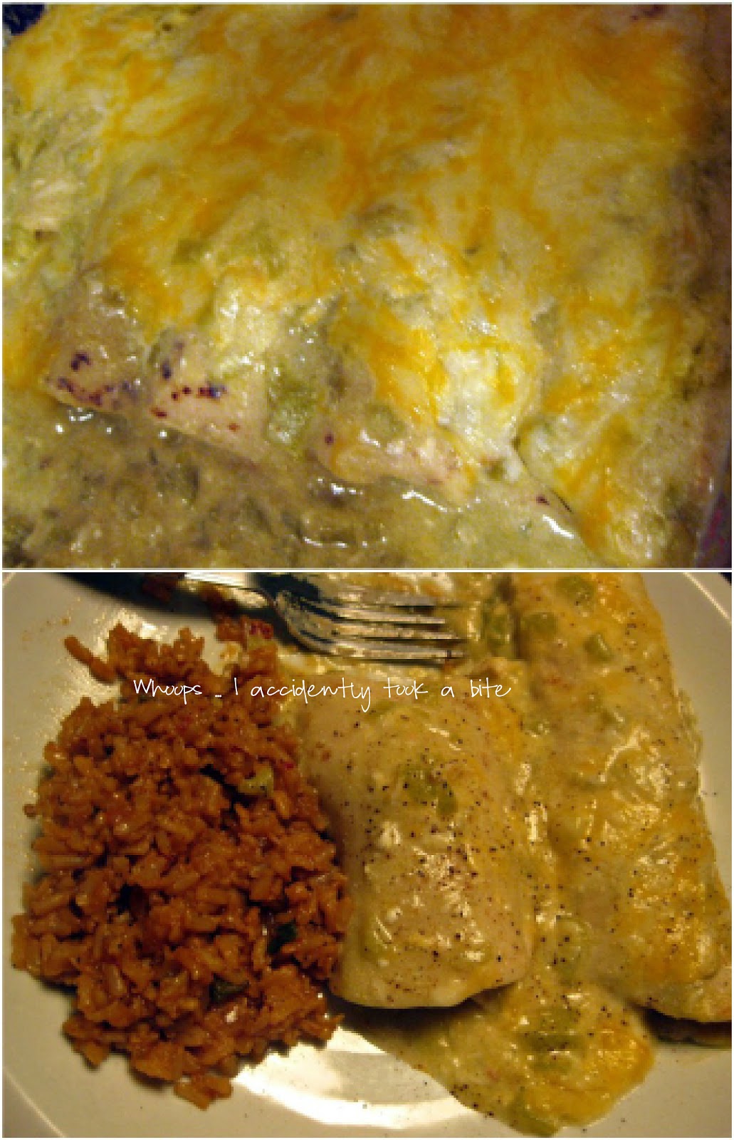The Bargain Blonde The BB's Green Chili Chicken Enchiladas
