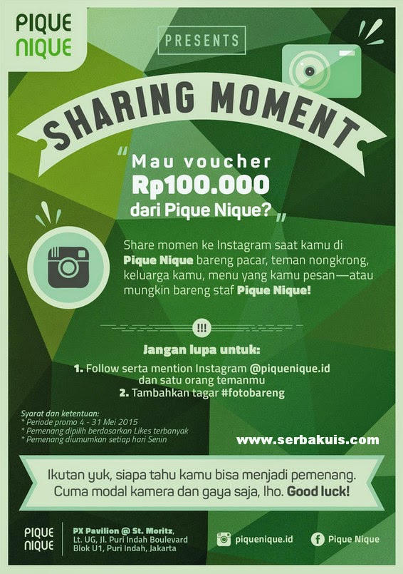 Kontes Sharing Moment Berhadiah Voucher Pique Nique Kontes Sharing Moment Berhadiah Voucher Pique Nique