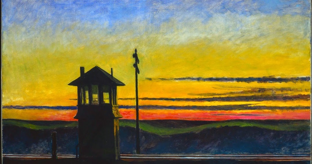 Art of the Day Edward Hopper, Railroad Sunset