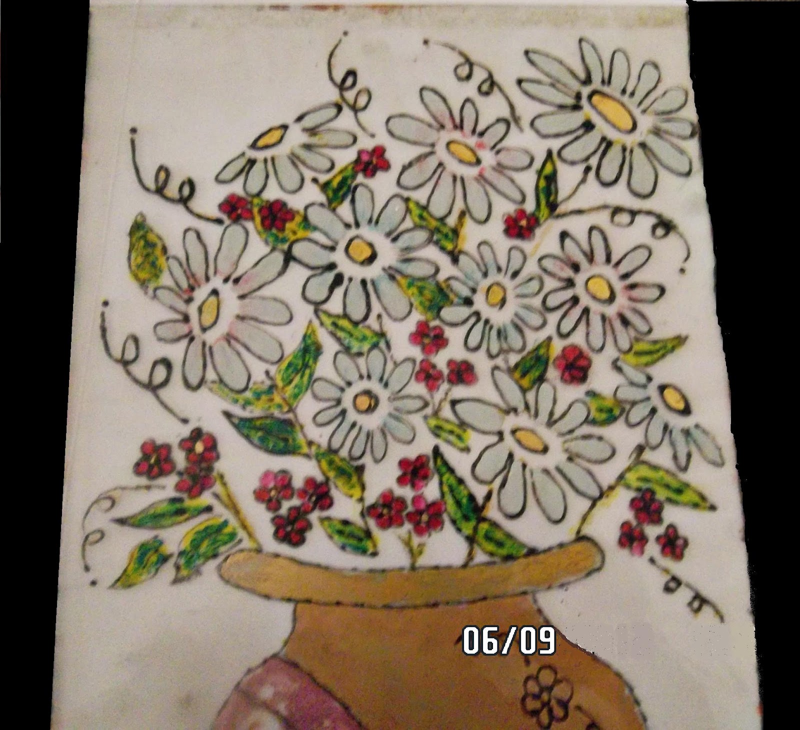 Floral Glass Painting