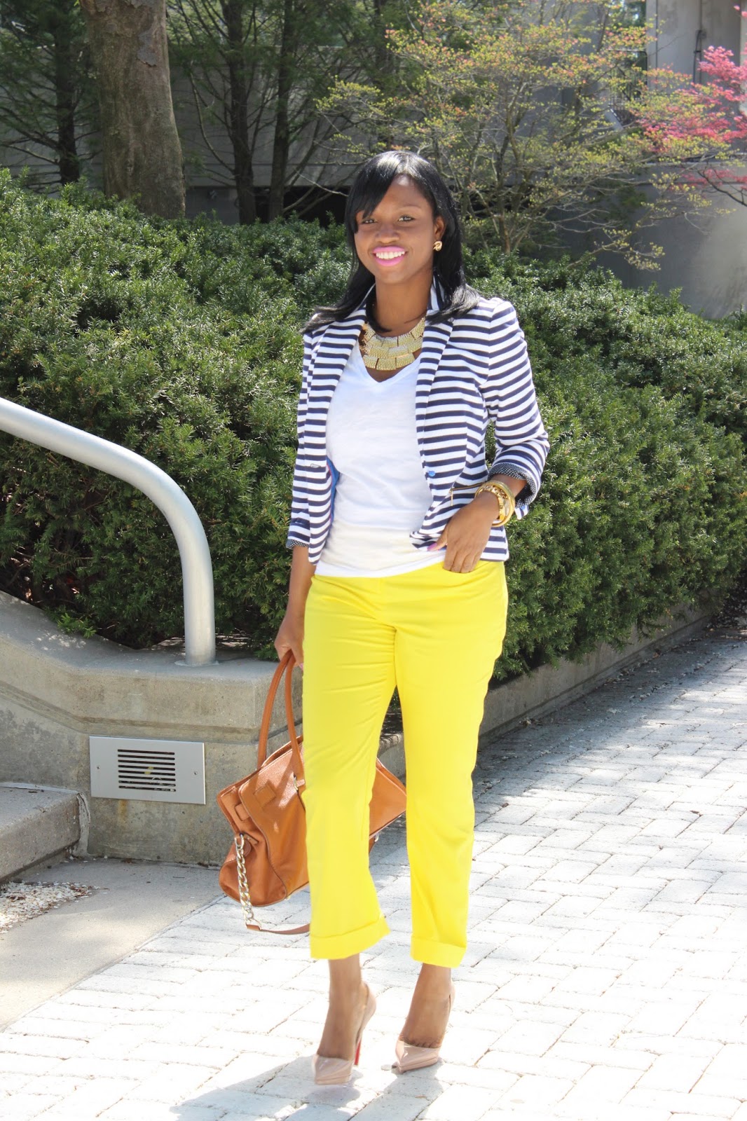 Nautical Stripes + Neon Pants Prissysavvy