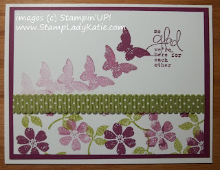 Card made with stamp set: Bloomin Marvelous and using the Stamping Off Technique