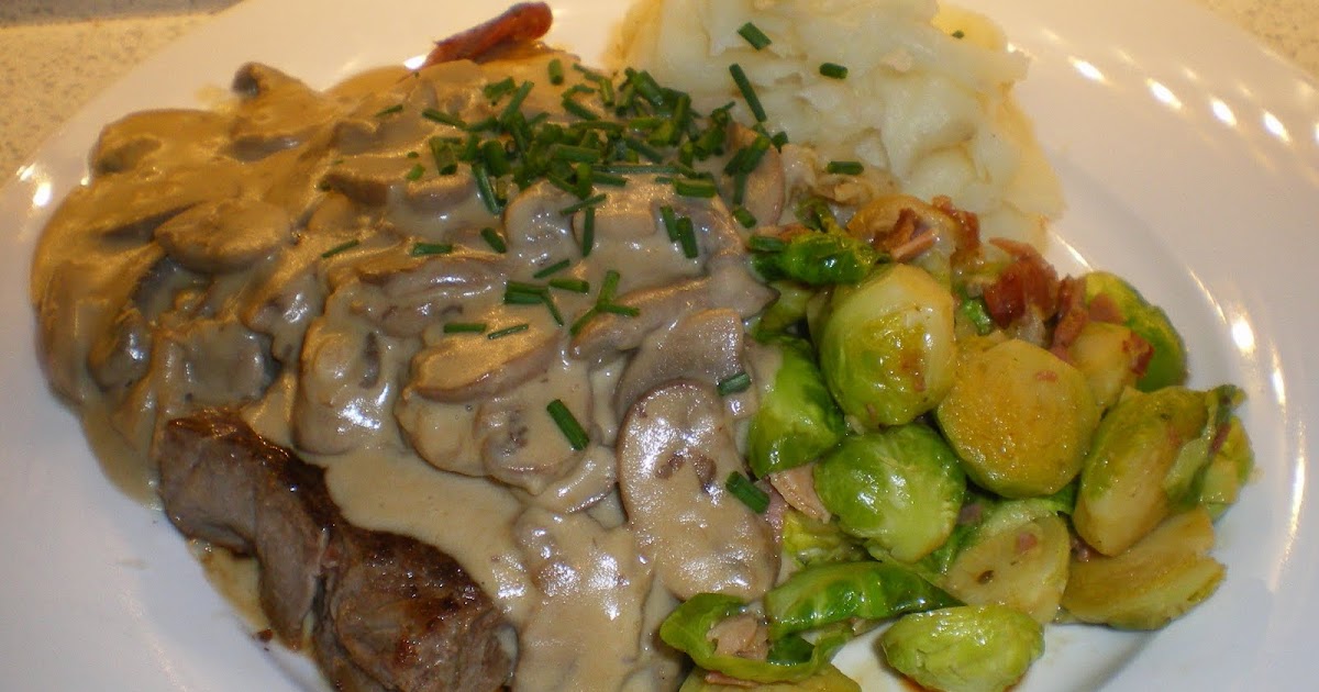 Cate Can Cook, So Can You!! Prosciutto Steaks with Creamy Mushroom Sauce