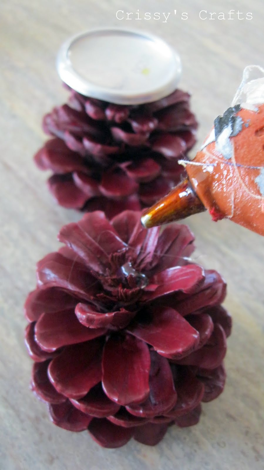 Crissy's Crafts Pinecone Candle Holder