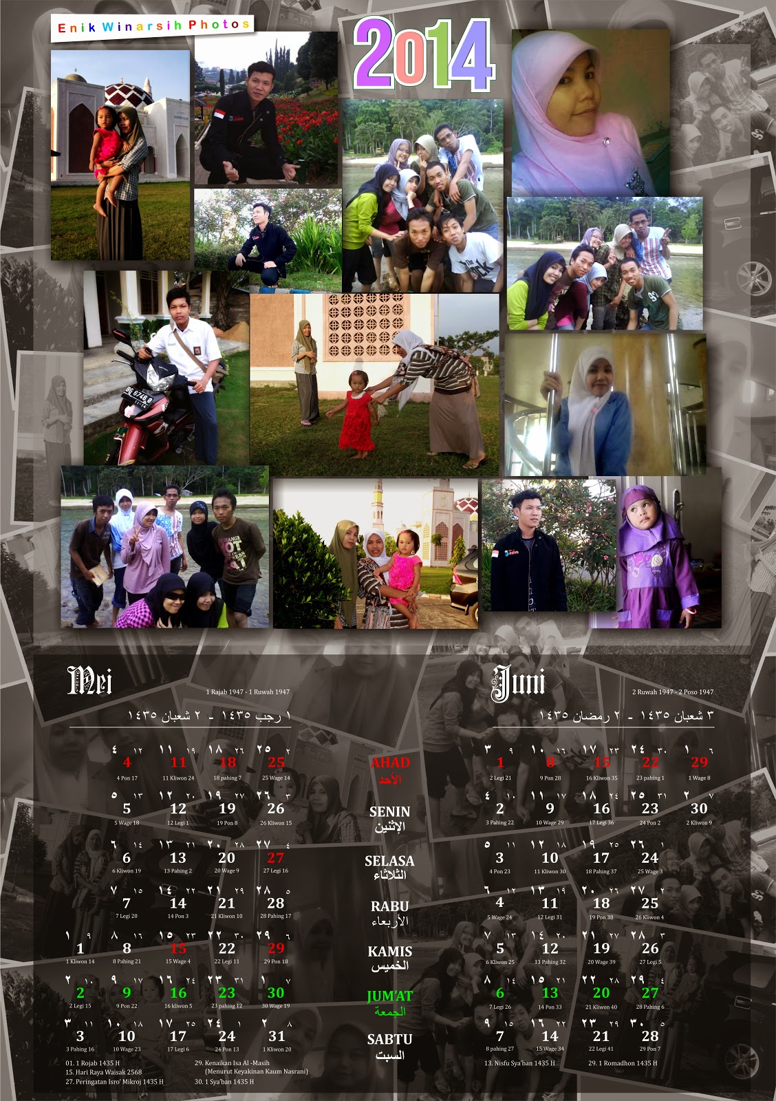 Desain Kalender Keluarga