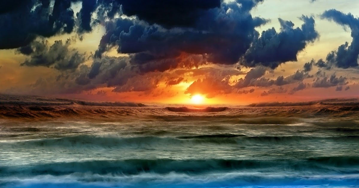 Free Wallpaper: Sunset in Sea Pictures
