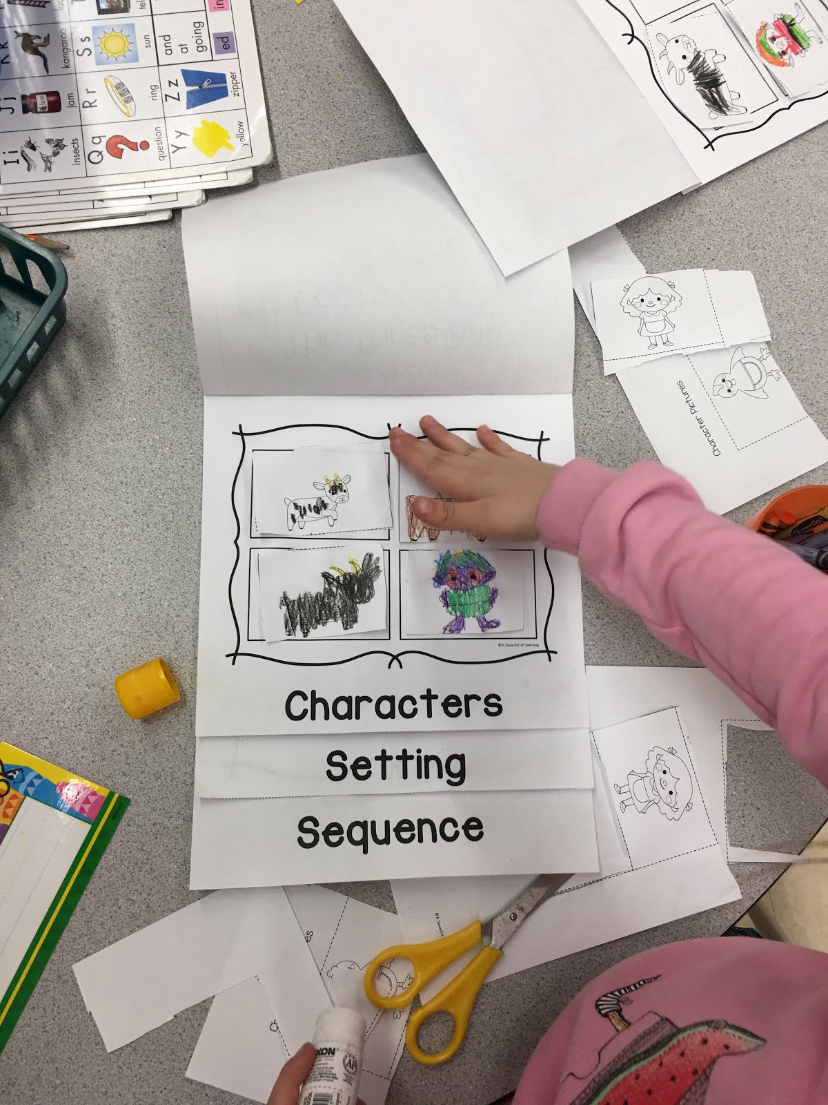 Sorting the characters from The Three Billy Goats Gruff