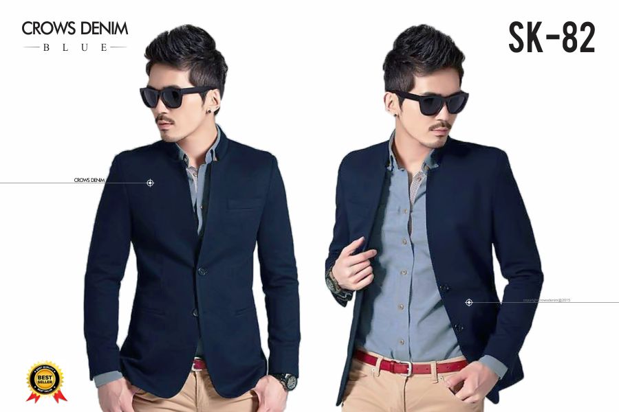 jual navy fit blazer jaket pria jual navy fit blazer jaket pria