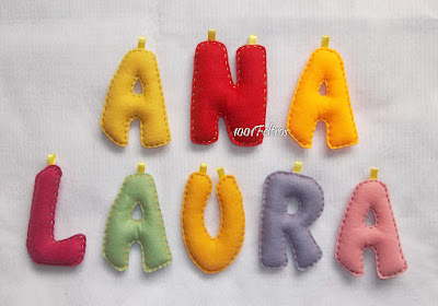 Letras coloridas para decoração.