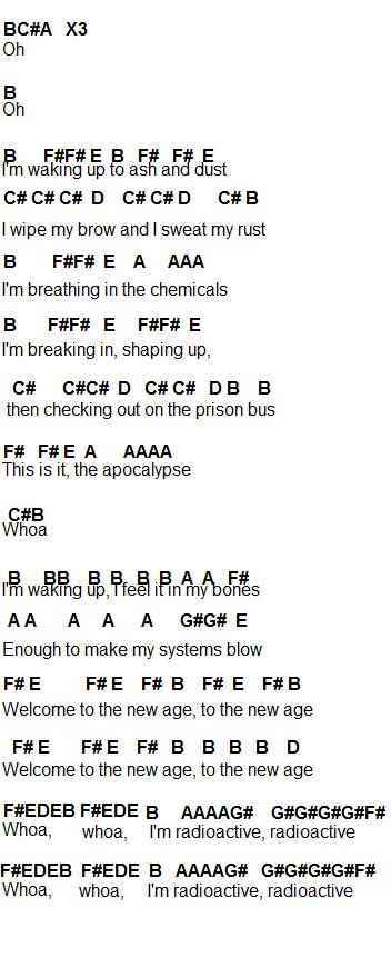 Flute Sheet Music: Radioactive