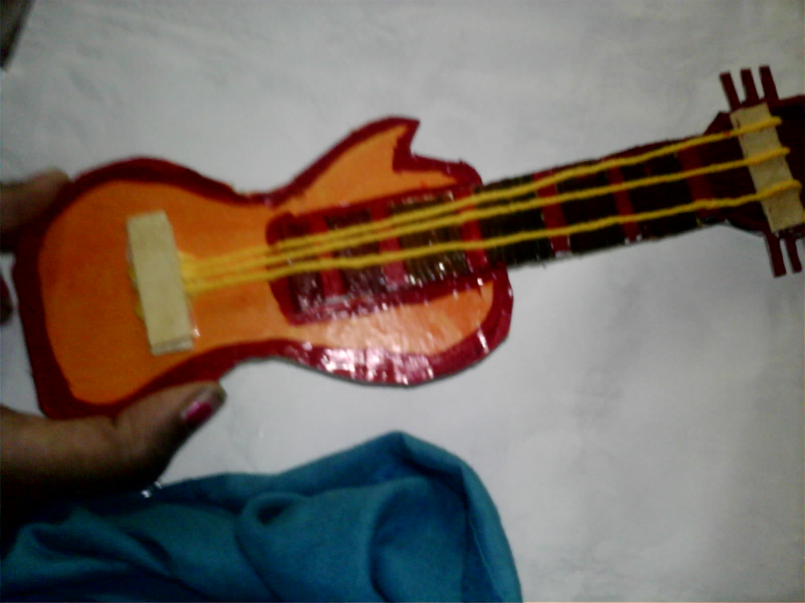 Malini's Creationz Cardboard Guitar How to make Cardboard Guitar