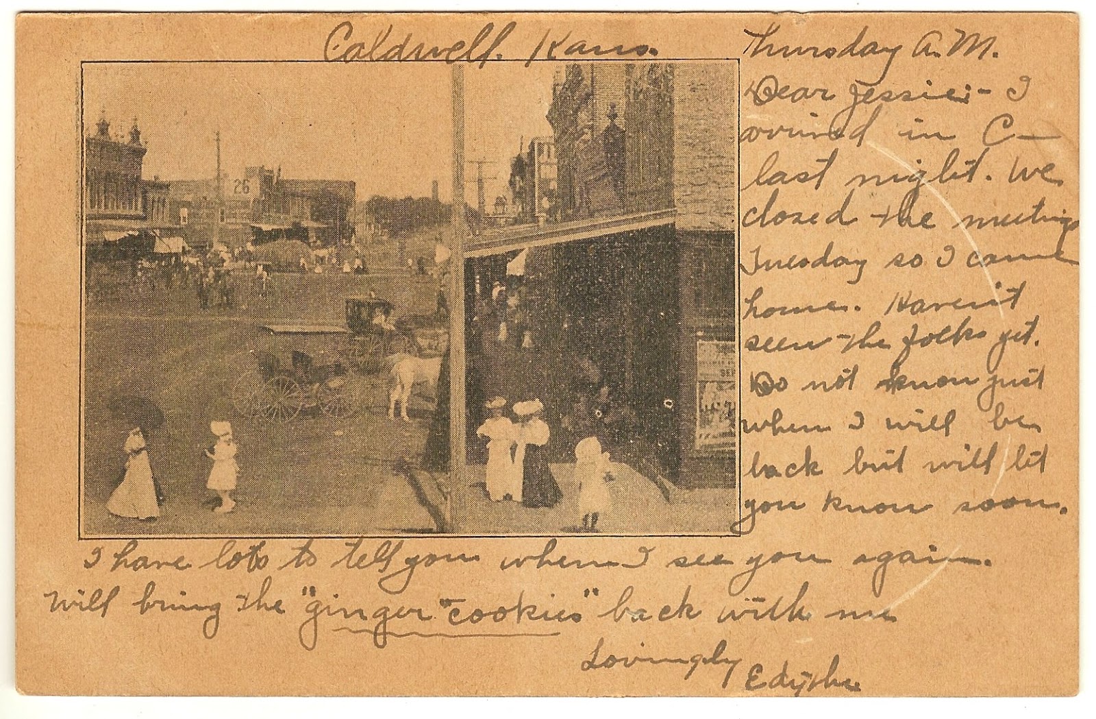 Nate's Nonsense Greetings from Caldwell, Kansas