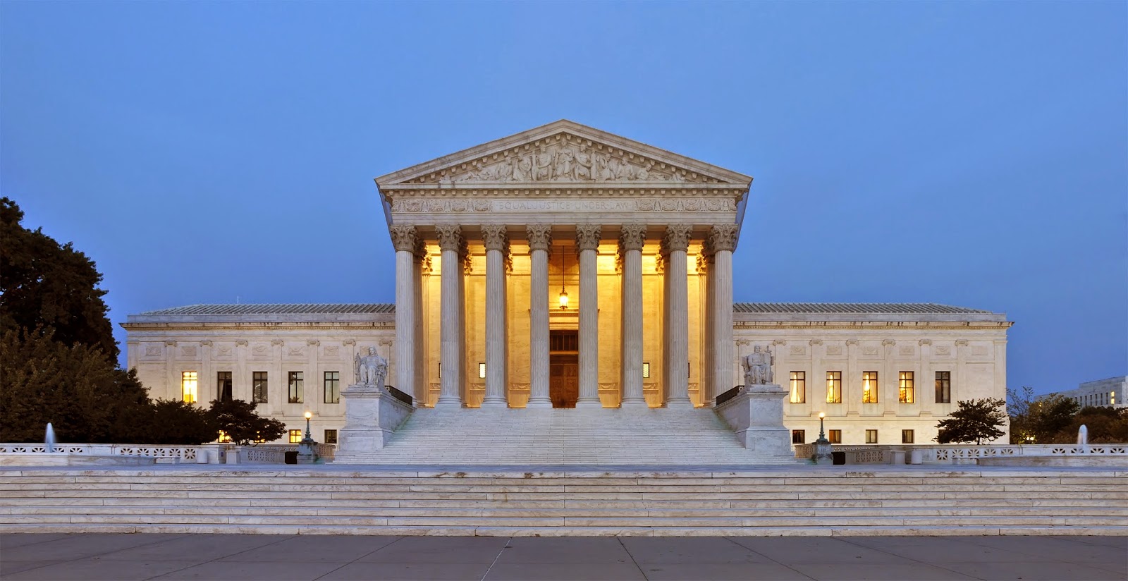 Panorama Of United States Supreme Court Building At Dusk Panorama Of United States Supreme Court Building At Dusk