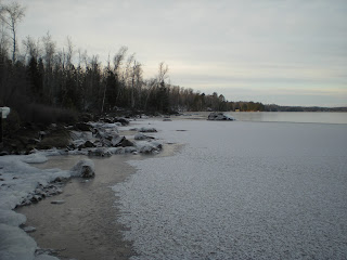 Burntside Lake newly frozen shoreline, http://huismanconcepts.com/