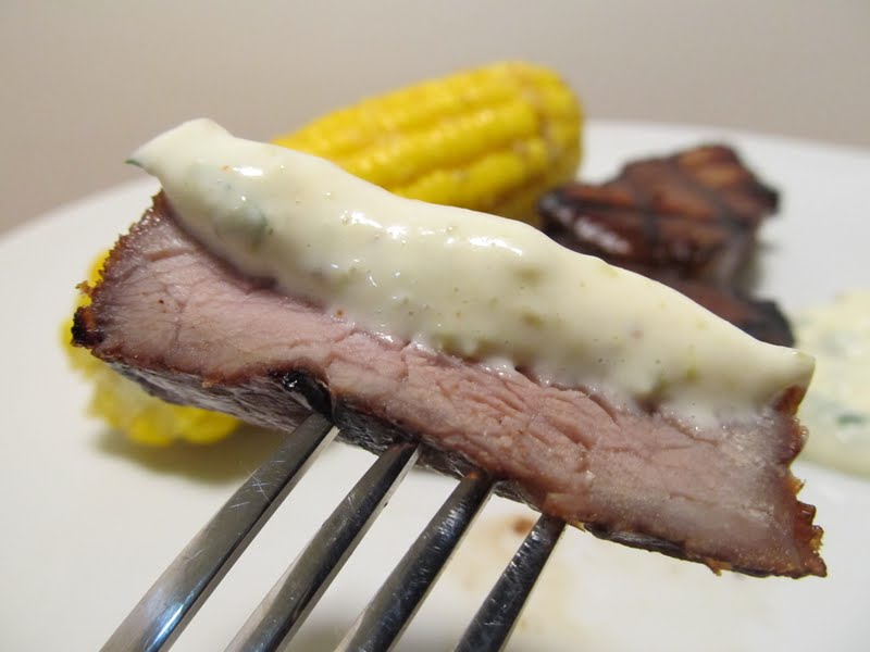 Jenn's Food Journey Balsamic Steaks with Roasted Jalapeno Aioli