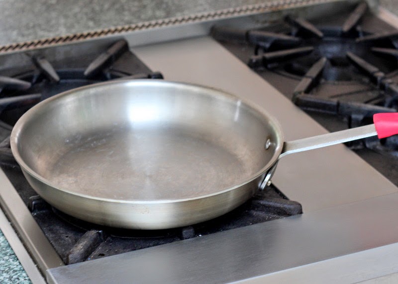 Beyond Salmon 12 inch Winco Stainless Steel Skillet