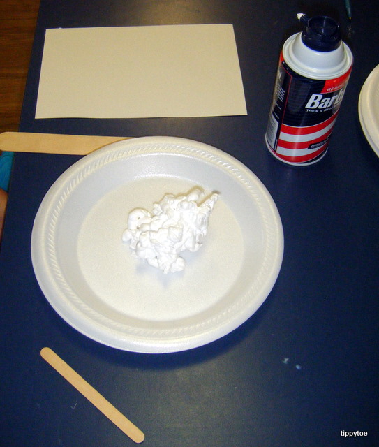 Tippytoe Crafts Shaving Cream Art