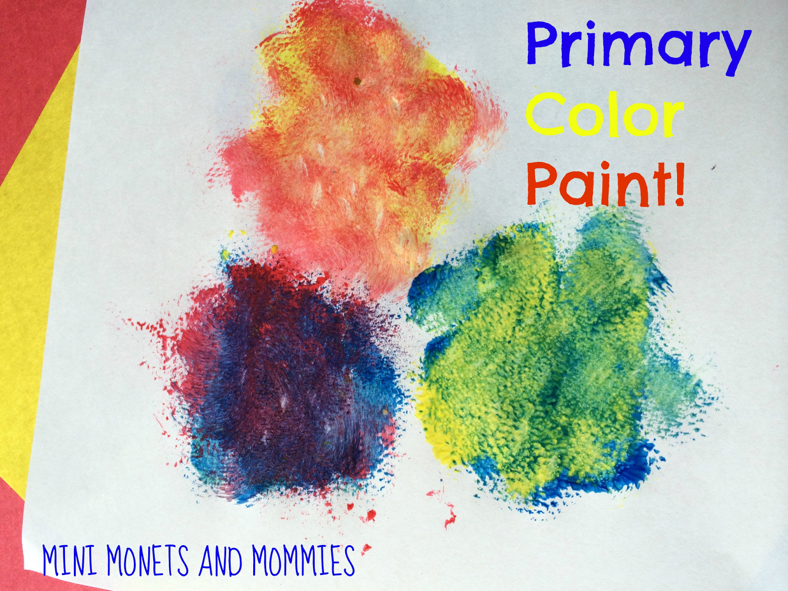 Mini and Mommies Process Art for Kids Paint with Gauze!
