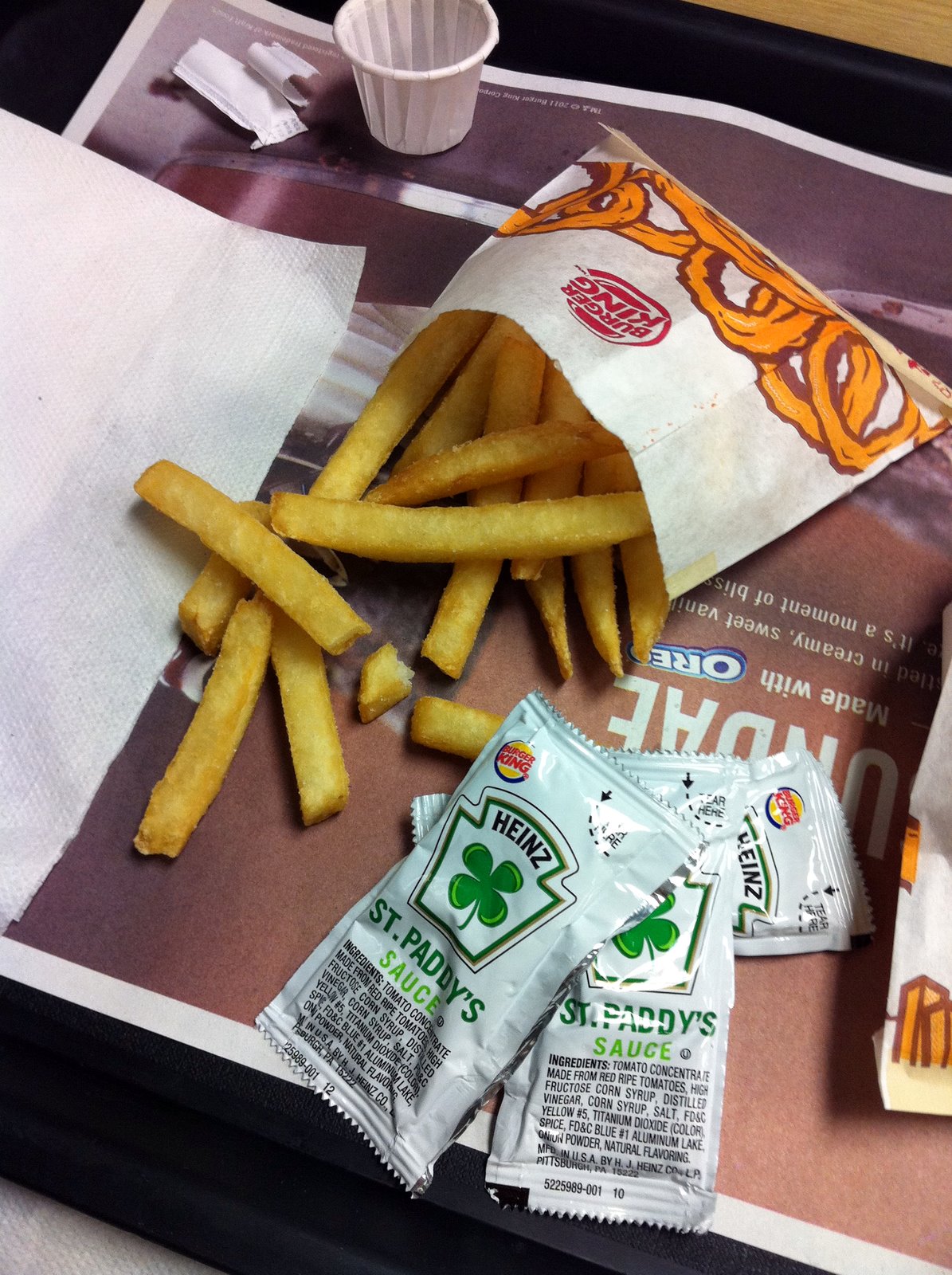 panda bytes Green Ketchup and Fries