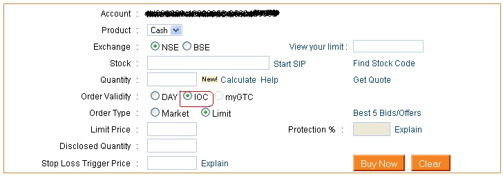 Ioc options trading