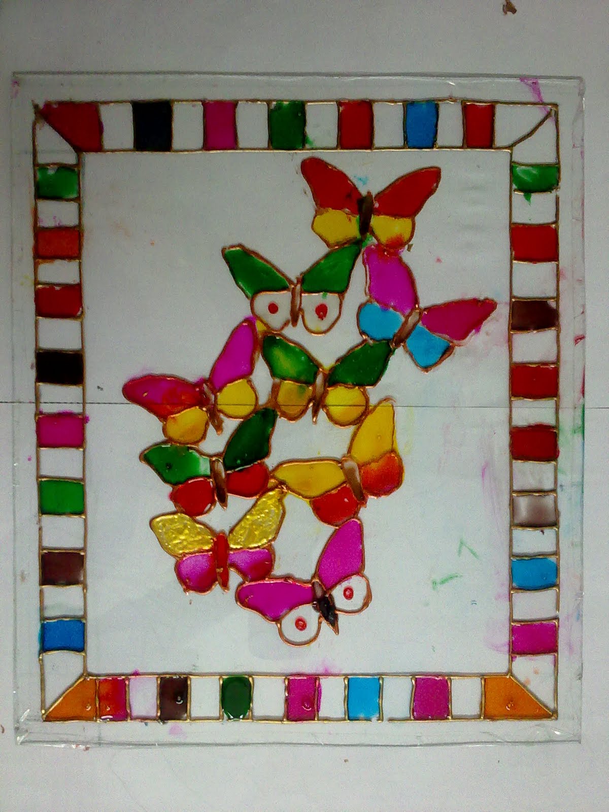 FARAH ART CREATIONS GLASS PAINTING CONDUCTED FOR KIDS IN