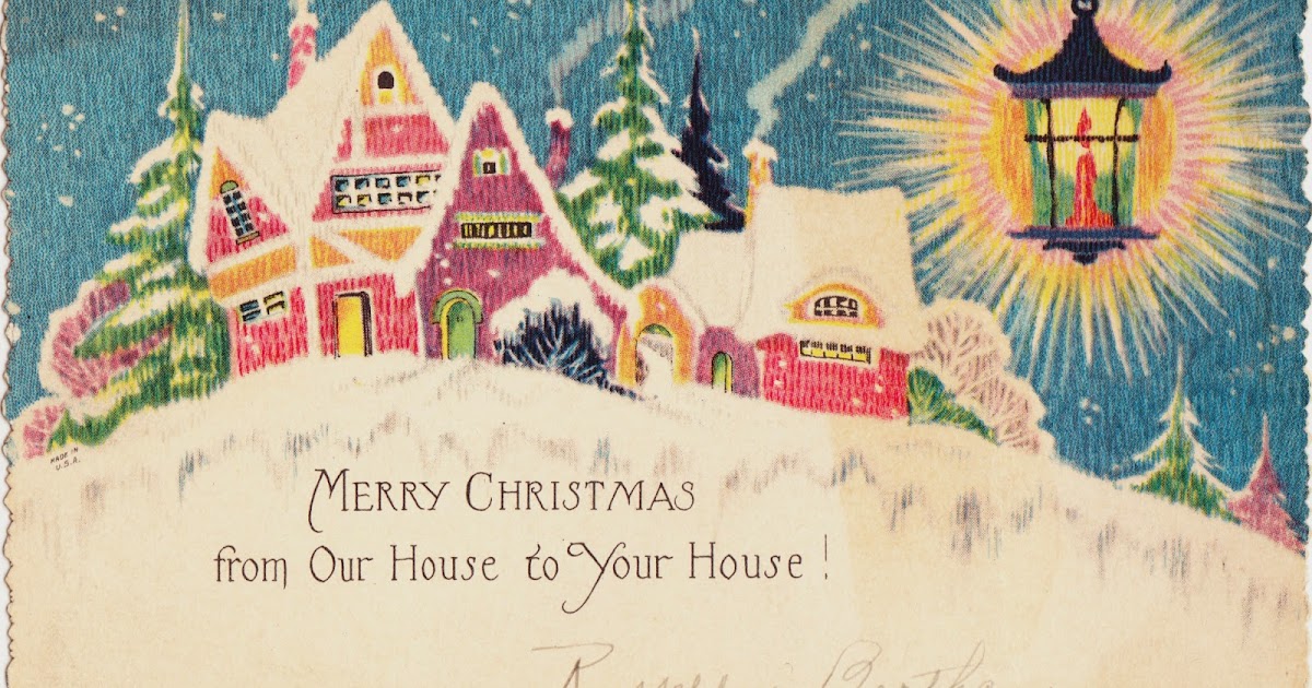 Papergreat Five vintage holiday postcards that will be traveling the world