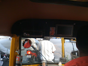 Day 26: Picture of the day ... pimp my rickshaw - look at the TV and stereo .. pretty cool..