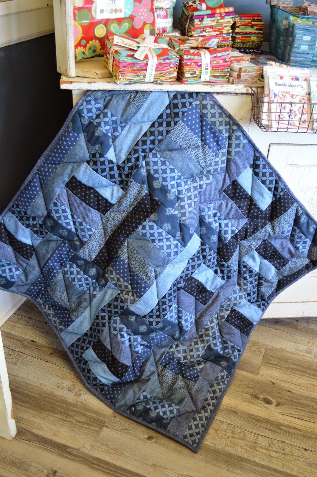 THE QUILT BARN Indigo Denim Baby Quilt