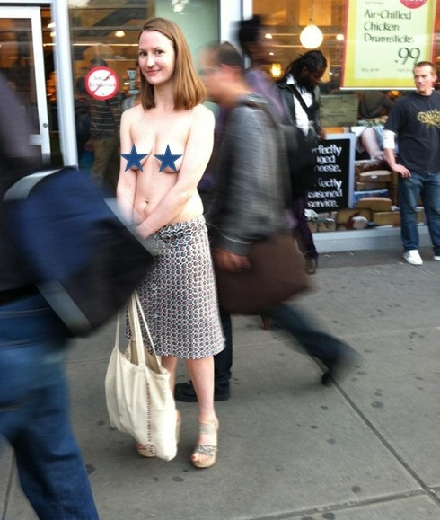 Slideshow: NY woman goes topless in public … and its 