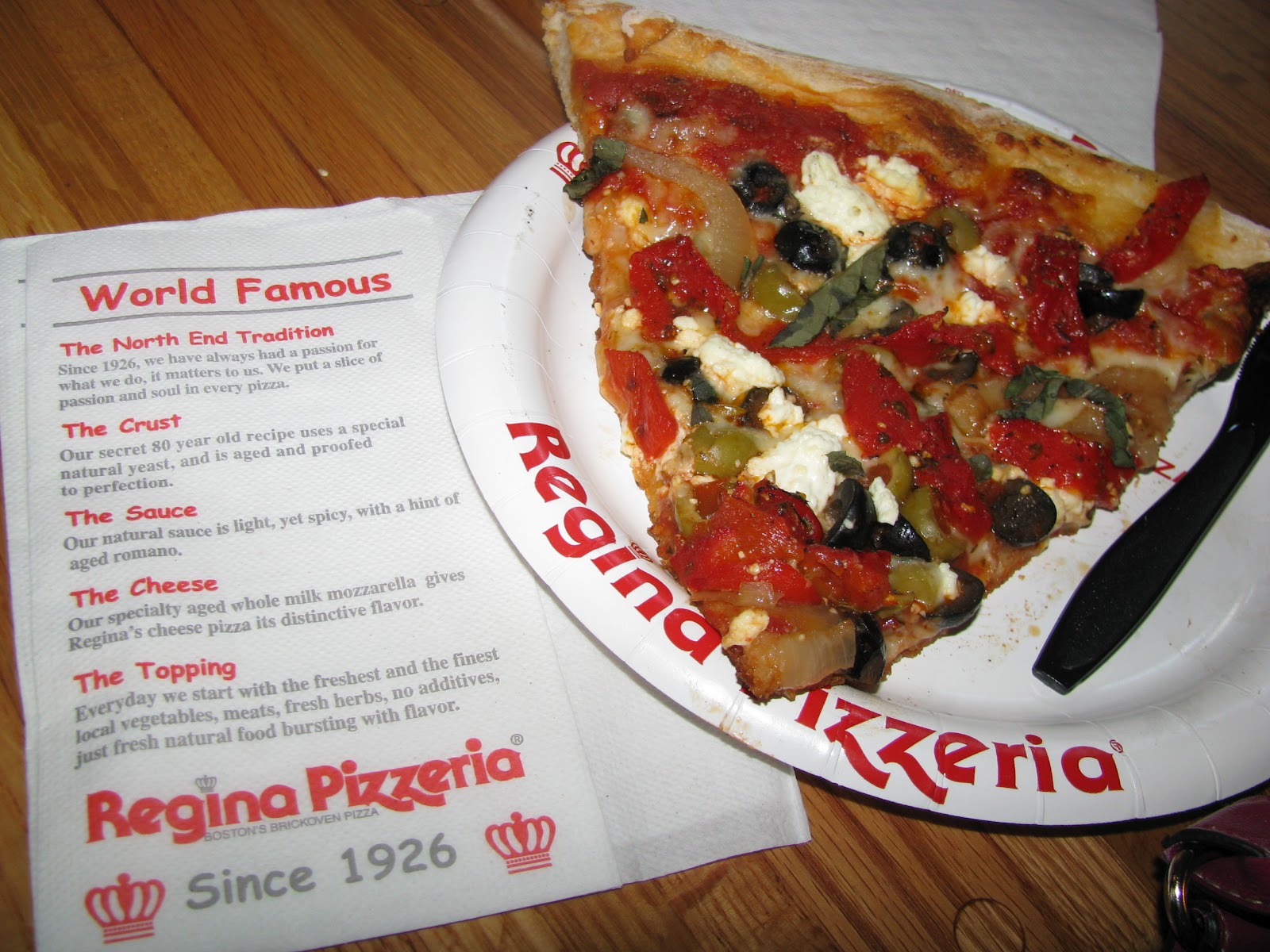 Corrie Food Regina Pizzeria & Quincy Market Boston, MA