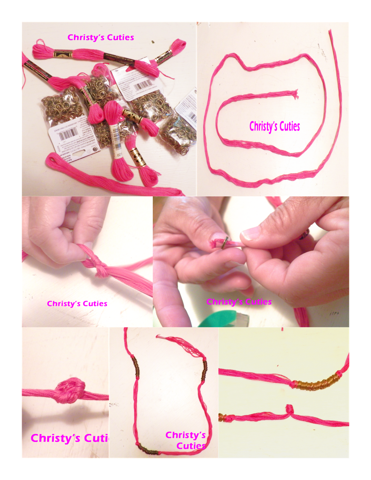 Christy's Cuties Thread Necklace {Tutorial}