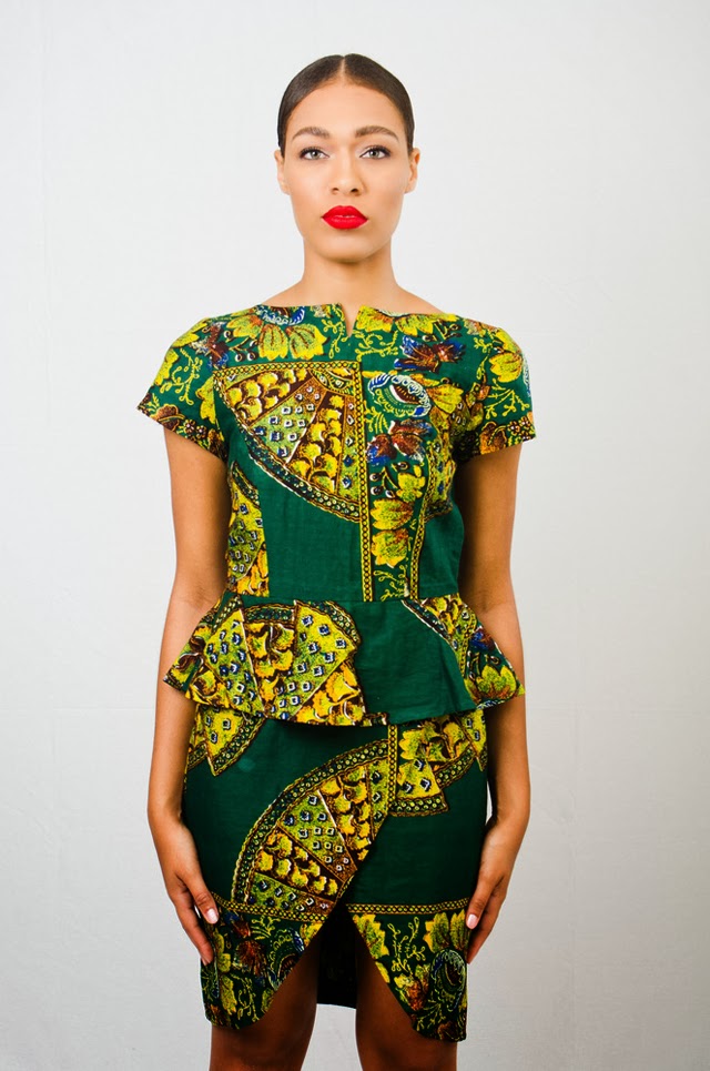 Asiyami Gold african print dress.