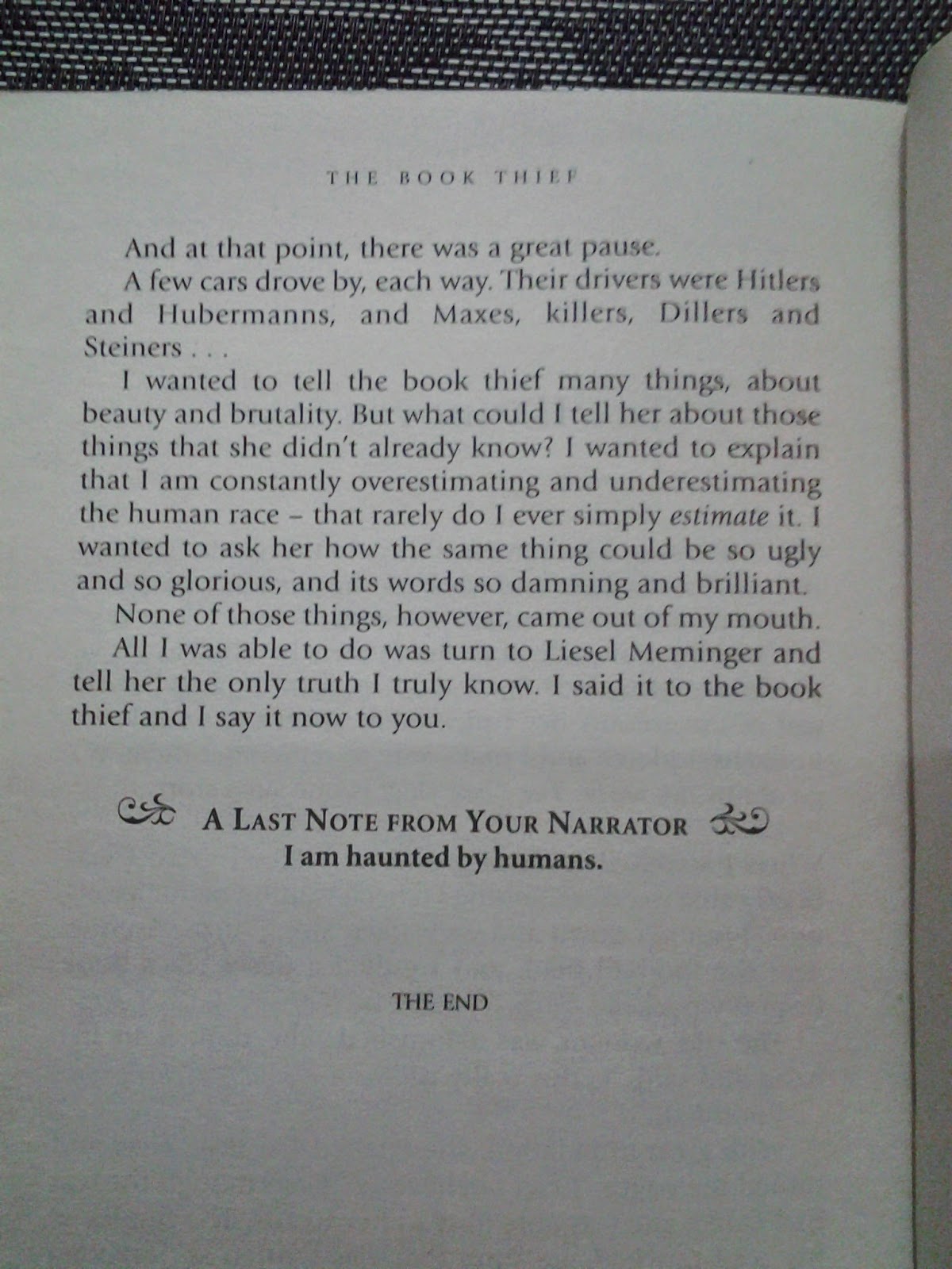 NOTES ON THE JOURNEY The Book Thief by Markus Zusak