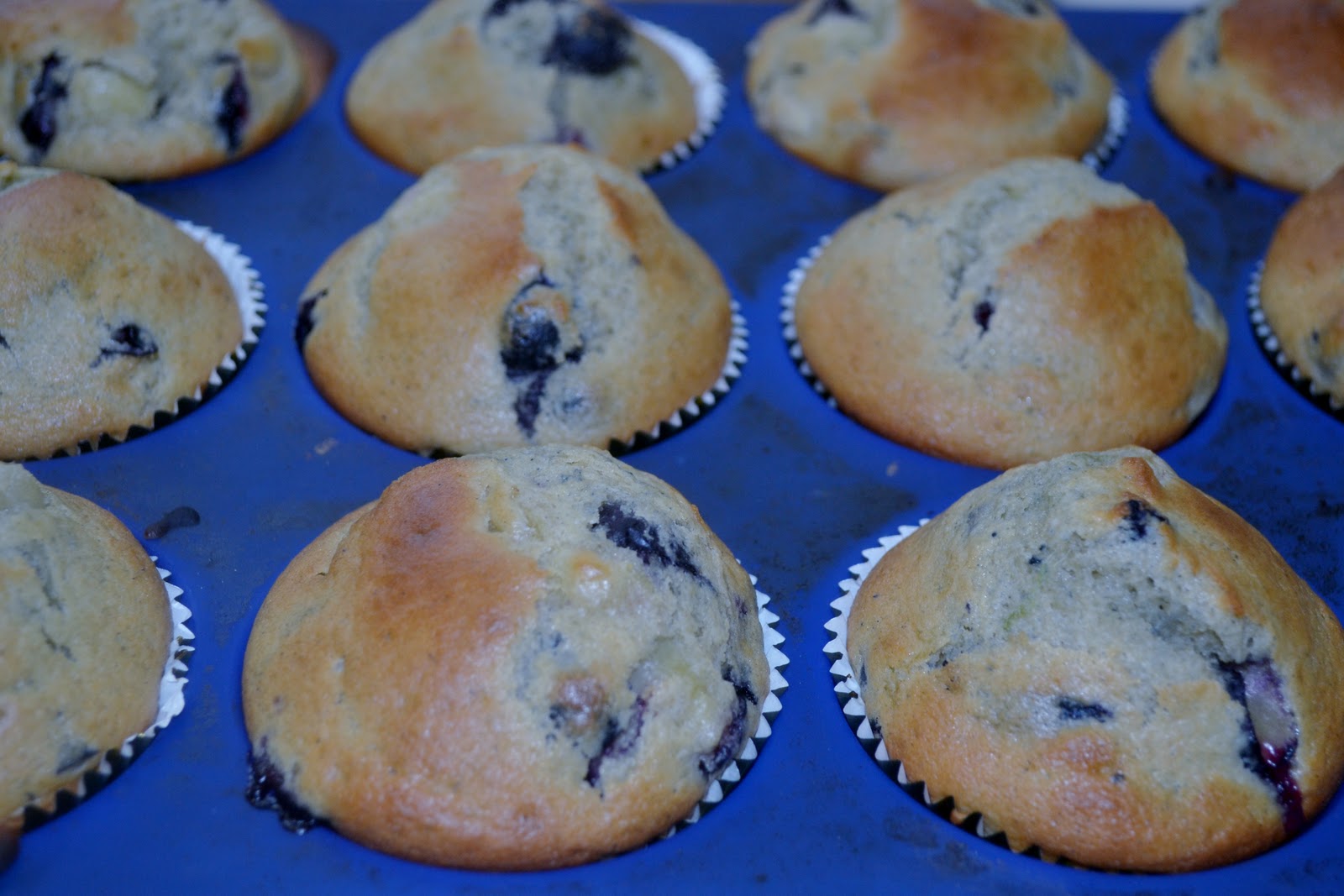Concord Grape Muffins with Peanut Butter Glaze Jersey Girl Cooks