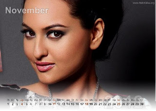 Sonakshi Sinha Calendar 2012 New Year 2012