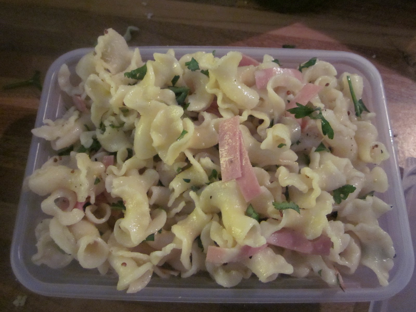 Mortadella Pasta Salad Blue Sky and Bunting