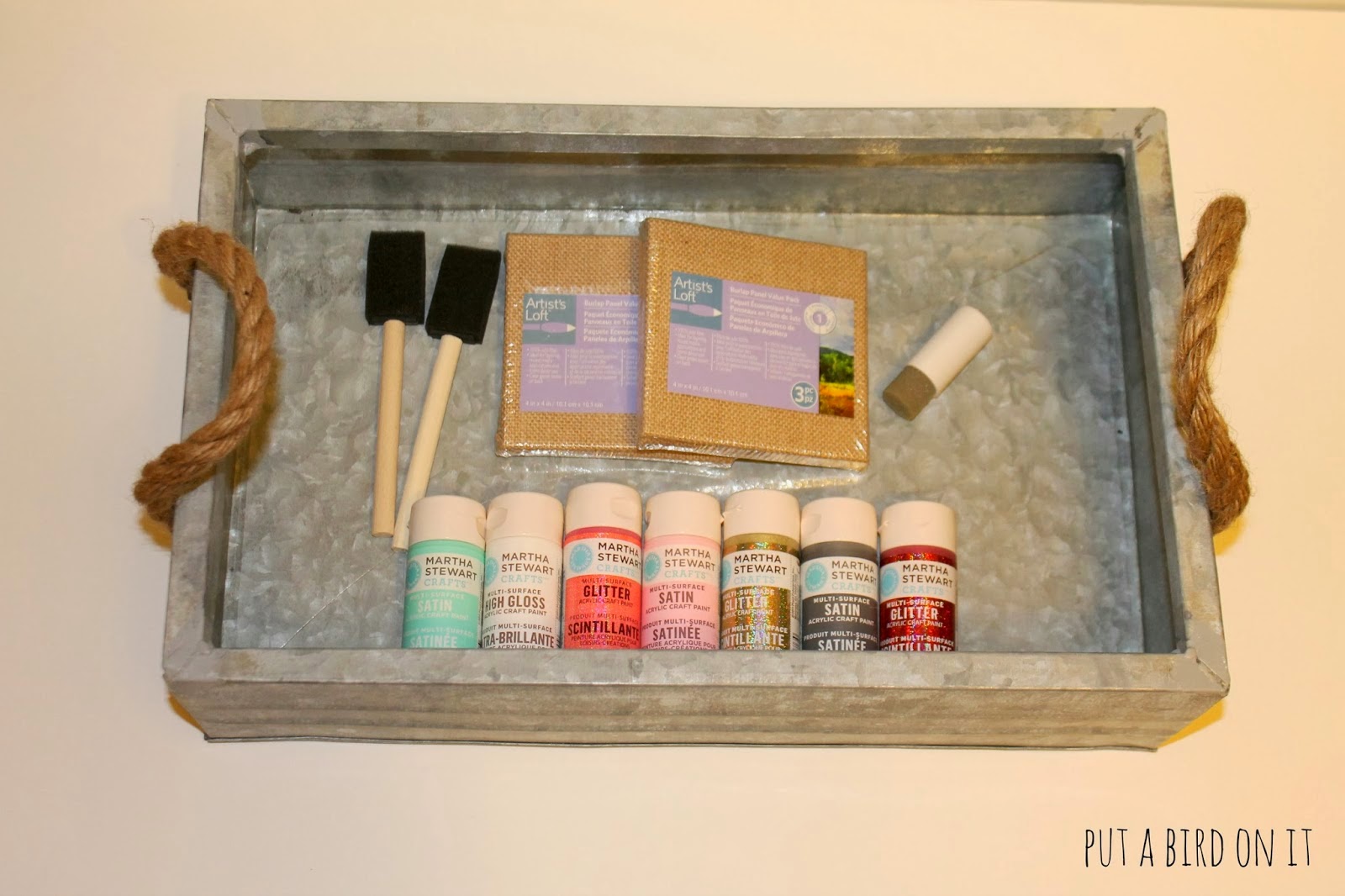 Put A Bird On It Hand Painted Burlap Coasters