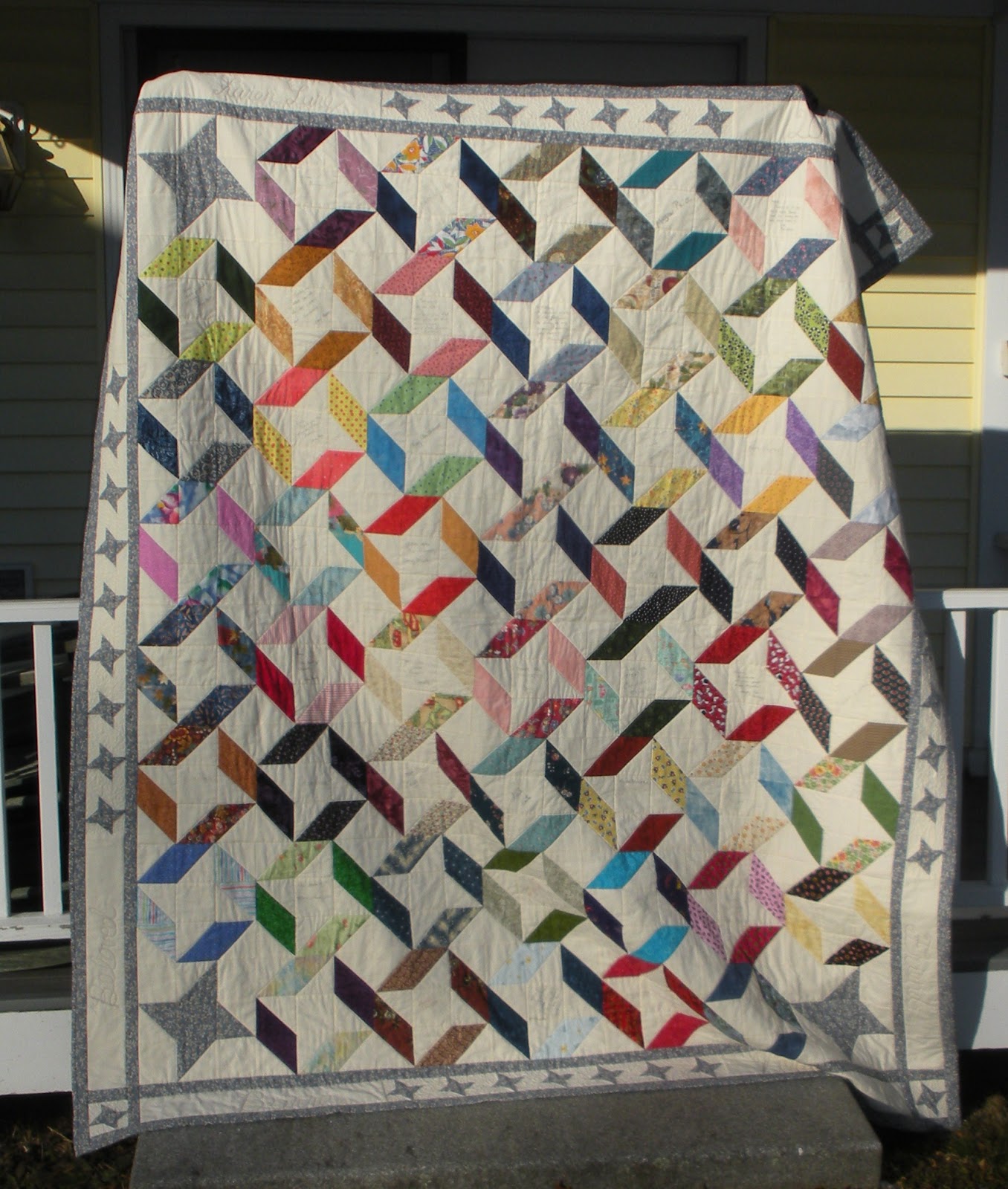 Musings from Marianne Karen's autograph quilt